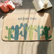 Летние Тканные ковер ручной работы соломенный Коврик для пола кактус Добро пожаловать домой мягкие детские игровые ковры для гостиной спальни ковер