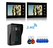 Freeshipping Inteligente 7 “Touch Wireless Video de La Puerta de Intercomunicación Teléfono Timbre Seguridad Para El Hogar de Un Sistema de Intercomunicación Timbre de la cámara
