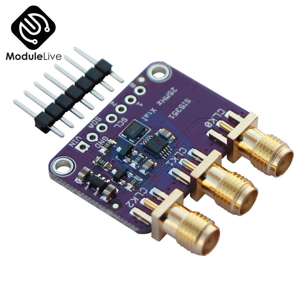 Настольная плата для генератора часов Si5351A Si5351 I2C 3 5 в постоянного тока Модульная