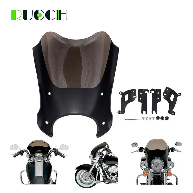 Motorcycle Headlight Front Fairing Screen Windshield Windscreen Mounting For Harley Touring Road King Headlamp Mask | Автомобили и