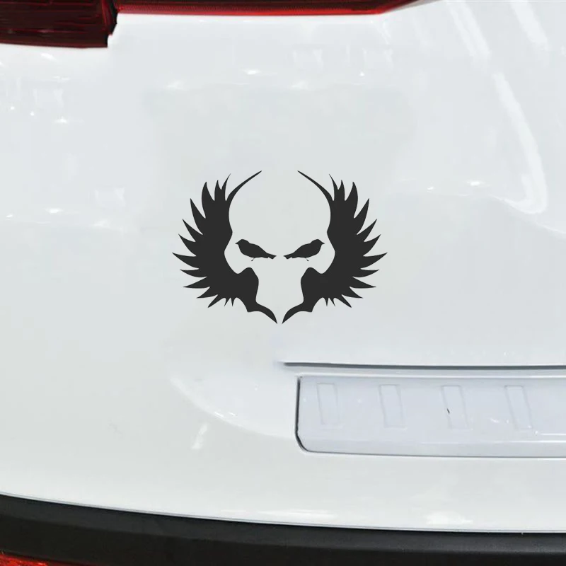 15*10.7cm Winged Skull Vinyl Decal Sticker Cool Graphics For Car Truck Window Tablet For Dead Zombie Birds