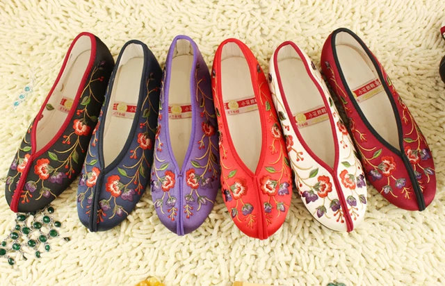 mujer tradicional boda granada la de bordado zapatos china wensgqxsf