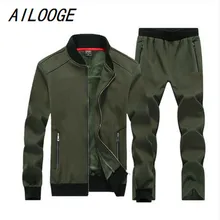 AILOOGE большие размеры спортивные костюмы для мужчин спортивные наборы куртка+ брюки большой размер 7X 6XL 8XL мужской спортивный костюм для отдыха для мужчин s спортивный костюм
