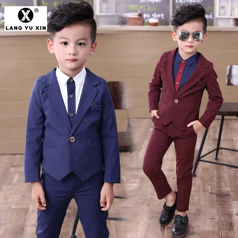 

Children's Clothing Formal Suit Two Sets Pants Blazer Flower Girl Dress Slim Fit Dresswear Wedding Party Suit Set
