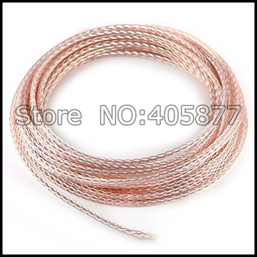 10Meter OCC 8 Core Pure Copper Silver Plated Bulk Cable For HiFi DIY Headphone Upgrated Cable Audio Cable