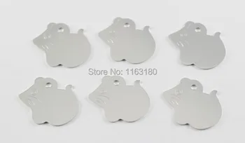 

50 pcs/lot Personalised Pet Identity ID Tag Cat Dog Engraved mouse tag