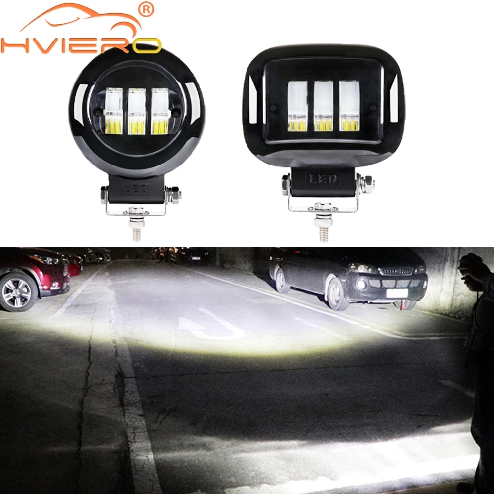

6D Lens 5 Inch Round Square Led Work Light 12V For Car 4WD ATV SUV UTV Trucks 4x4 Offroad Motorcycle Auto Working Driving Lights
