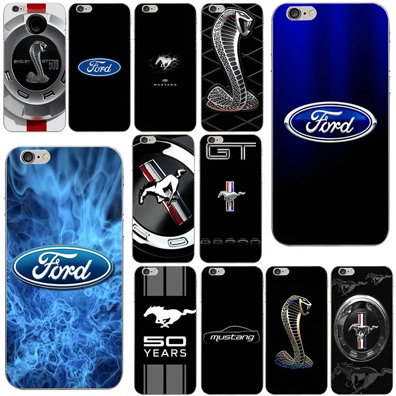 

Hot Ford Mustang Car Logo Soft TPU Silicone Mobile Phone Cases Cover for iPhone 6S 6plus 7 7plus 8 8Plus X 5 5S 5C SE 4 4S Bags