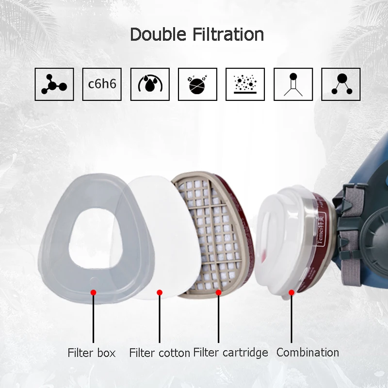 Противогаз с активированным углем, химический спрей, пыленепроницаемый органический паровой газ, дышащий сварочный антидымовый пестицид, специальный респиратор