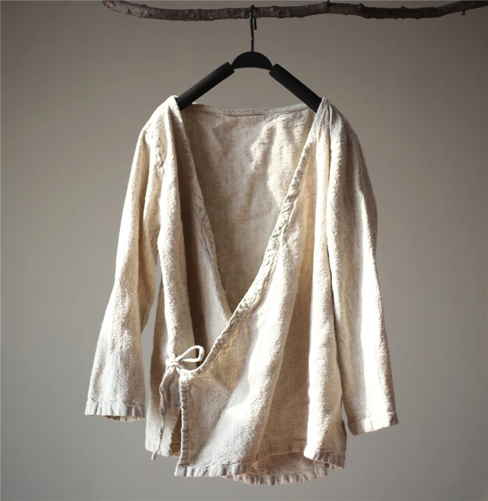 Buy Women Beige Linen String Jackets Ladies Three