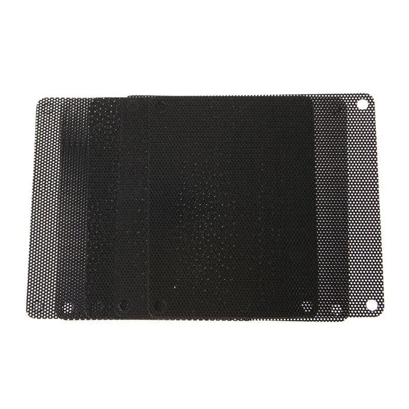 10 piezas de PVC de 120 MM ventilador de filtro de polvo de PC a prueba de polvo caso cortado ordenador cubierta de malla negro