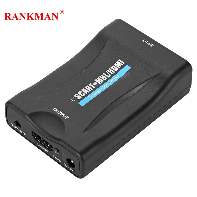 Rankman 1080 P SCART К HDMI конвертер и HDMI к SCART конвертер видео аудио сигнала адаптер для DVD ТВ мониторы PC