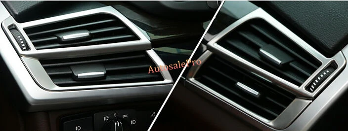 

Matt Interior Console sideA AC Air Condition Vent Outlet Cover Trim 4pcs For BMW X6 F16 2015 2016