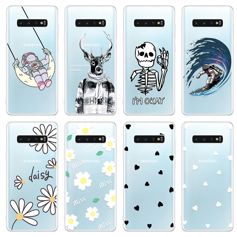 

Soft TPU Cover for Samsung S10 Plus S10e S10+ Case Funda Coque for Glalaxy A10 A20 A30 A40 A50 A60 A70 Phone Bag Cases Housing