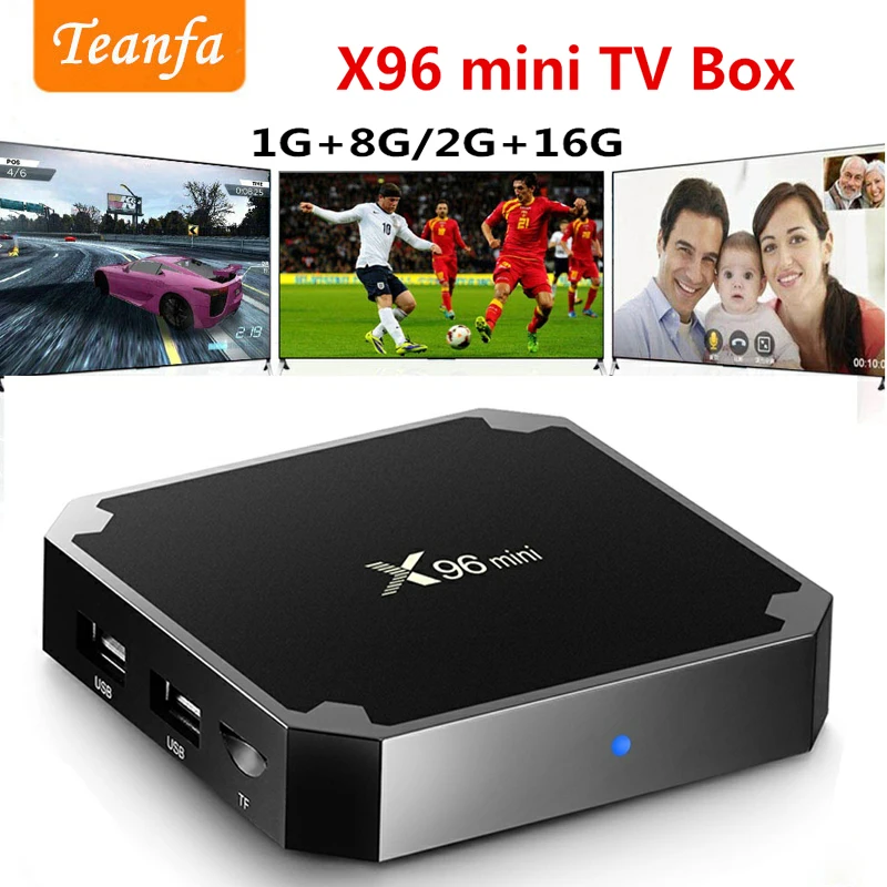 X96 Мини ТВ коробка Android 7 1 tv box 2 Гб 16 Amlogic S905W четырехъядерный 4 ГГц WiFi медиаплеер