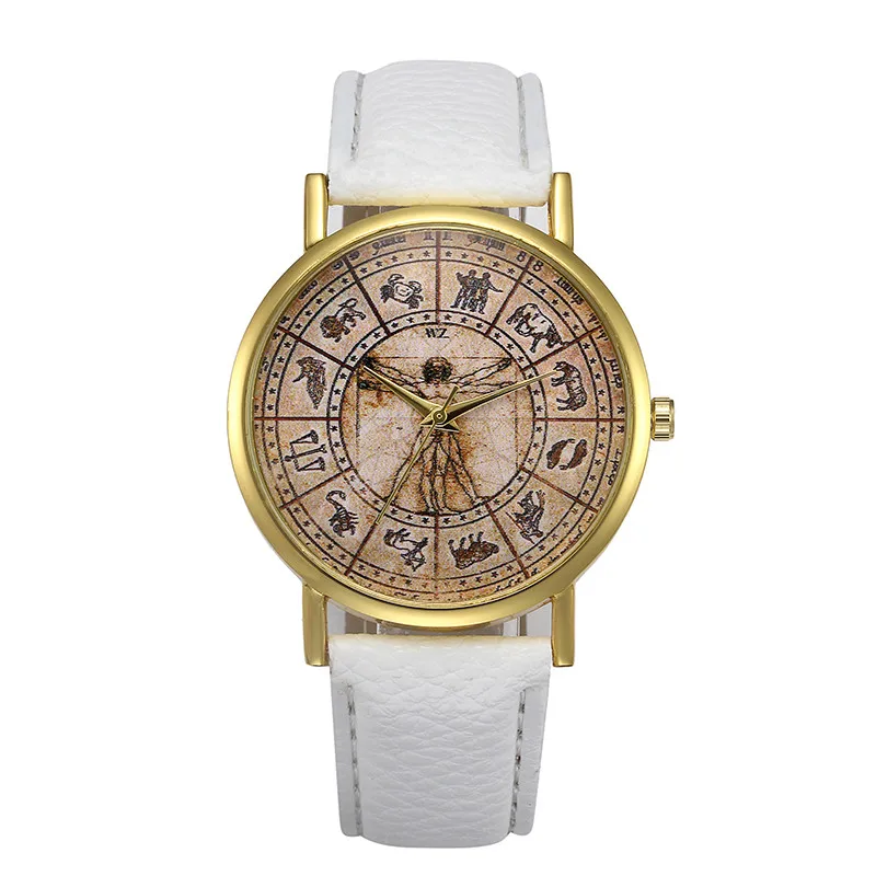 

New Fashion Womens Clock Temperament Retro Design Leather Band Analog Alloy Quartz Wrist Watch Gift zegarki bayan kol saati *L