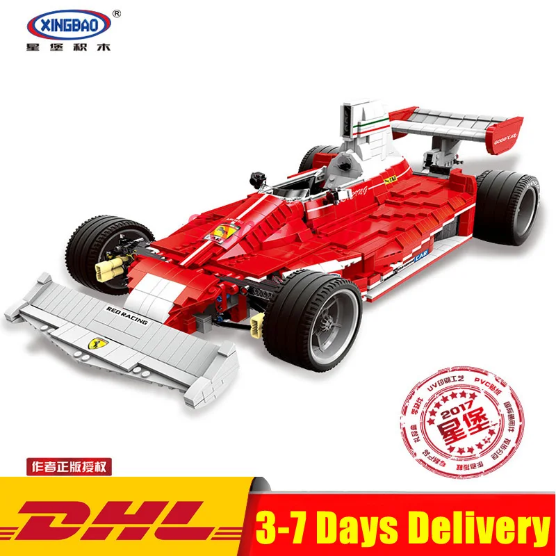 

XINGBAO 03023 Genuine The Red Power Racing Car Set Self-Locking Building Blocks Bricks Educational Toy Christmas Gifts for Kids