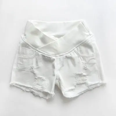 Летняя одежда для беременных джинсы брюки для беременных шорты с низкой талией свободные Для женщин брюки рваные женские брюки для беременных шорты