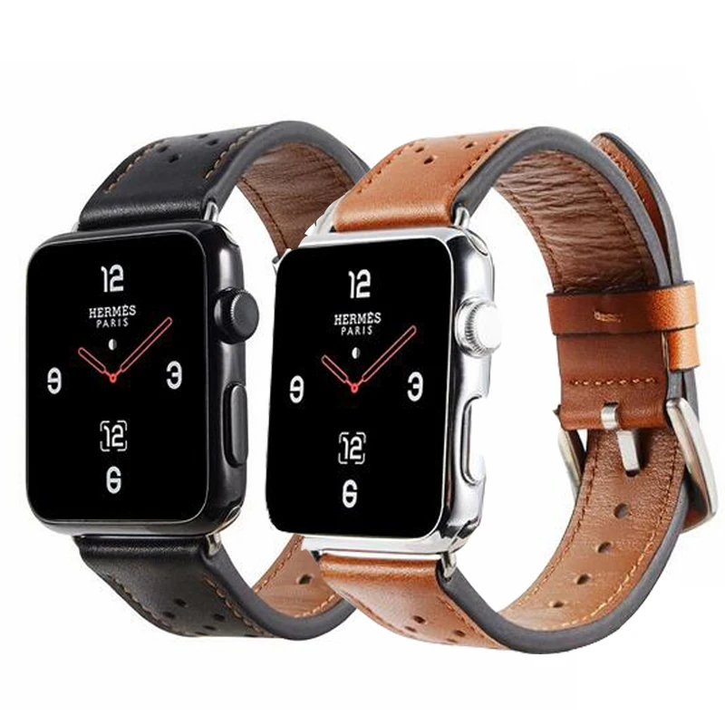 Ремешок из натуральной кожи для Apple watch 5 4 band 42 мм 38 браслет Iwatch series 3/2/1 40 44 |