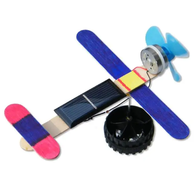 Игрушки на солнечной энергии самолет Diy развивающие игрушки собранная модель