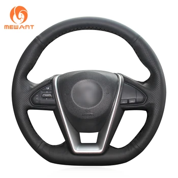 

MEWANT Black Artificial Leather Car Steering Wheel Cover for Nissan Lannia 2015-2018 Maxima 2016-2018