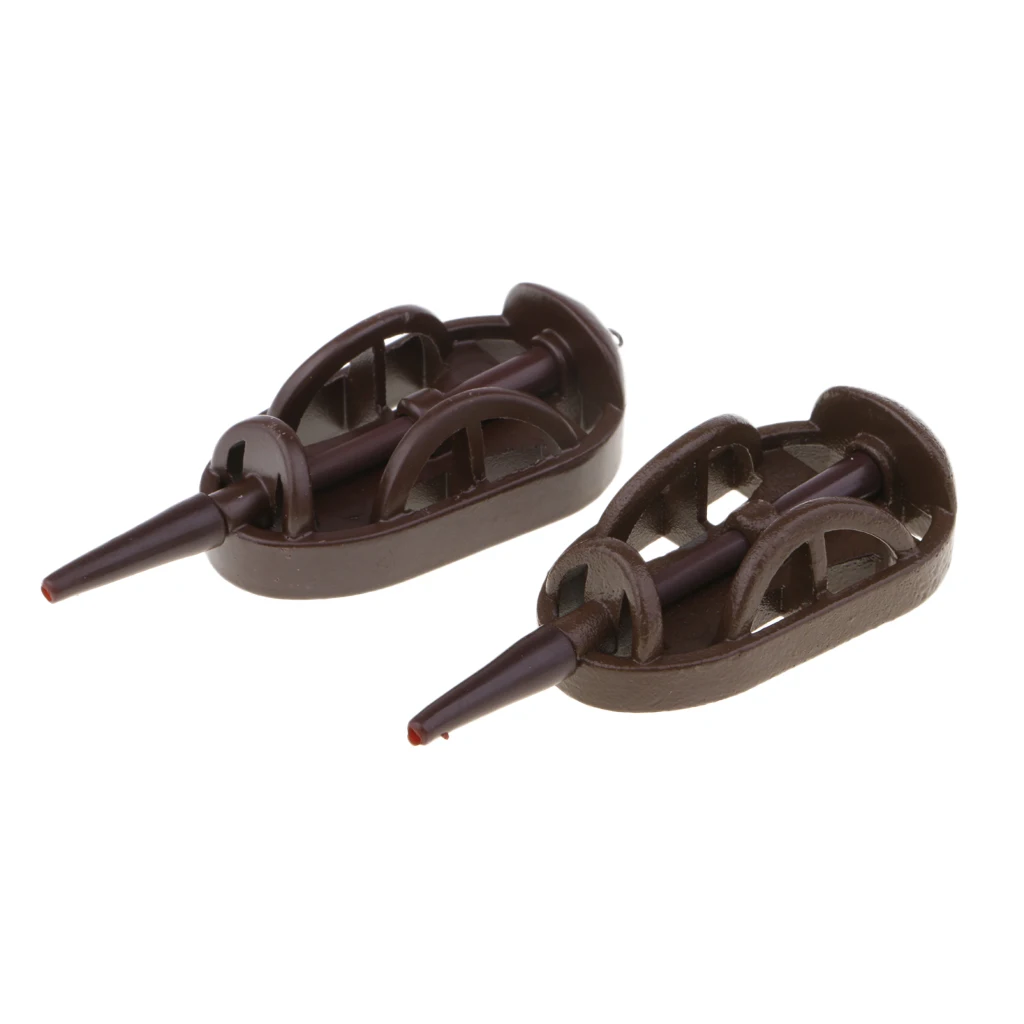 2 pcs Alloy Fishing Inline Safe Method Feeder with 1 Mould Range Set Carp & Bead Multi-functional Fishing Tackle 