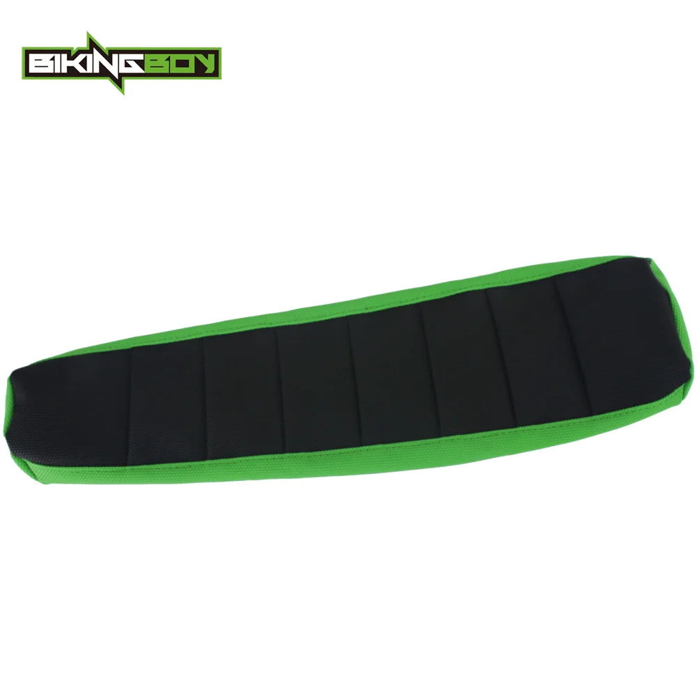 

BIKINGBOY Green Motorcycle Motocross Offroad Ribbed Gripper Soft Seat Cover for Kawasaki KX65 KX 65 00-16 KLX 110 KLX 110 02-11