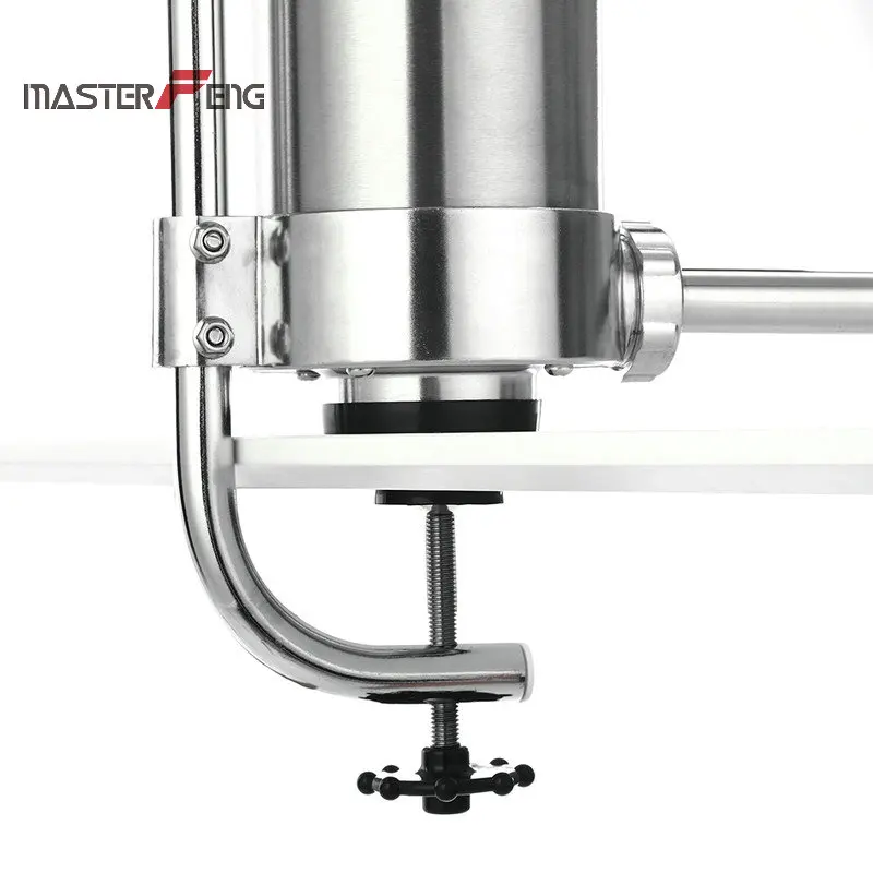  6 lbs / 3kg Table Mount Sausage Maker Stainless Steel Sausage Stuffing Sausage Syringe Homemade Mea
