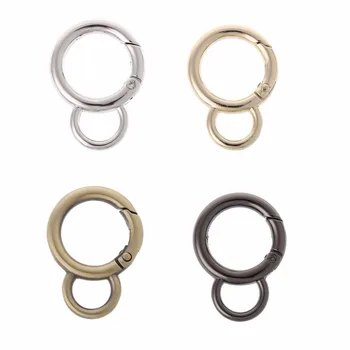 

1 PC Metal Snap Clip Trigger Spring Gate 8 Rings Key Buckles Bag Accessories