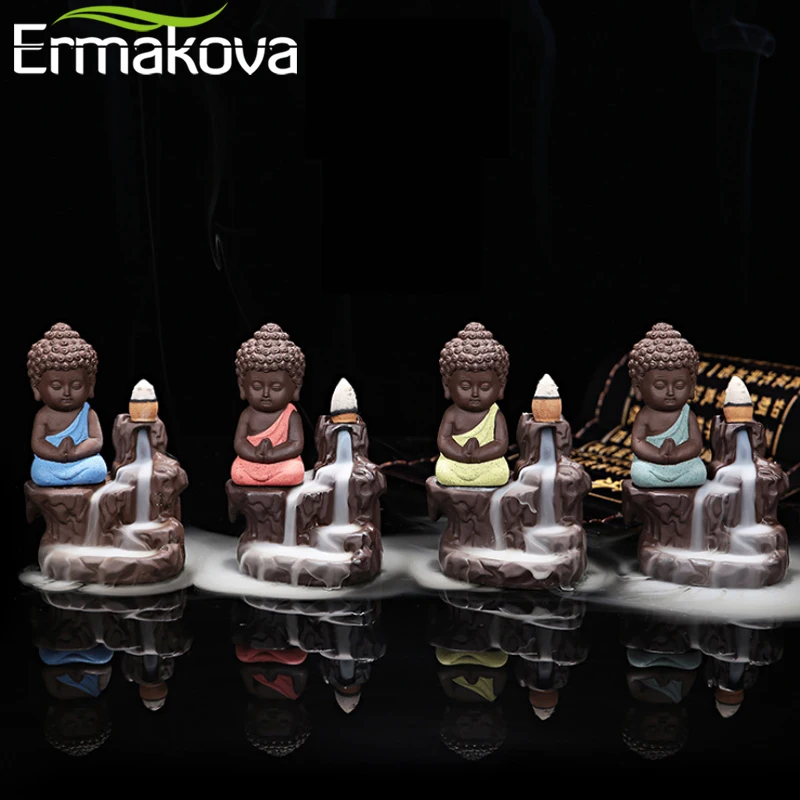 ERMAKOVA фиолетовая глиняная горелка для благовоний с обратным потоком монах