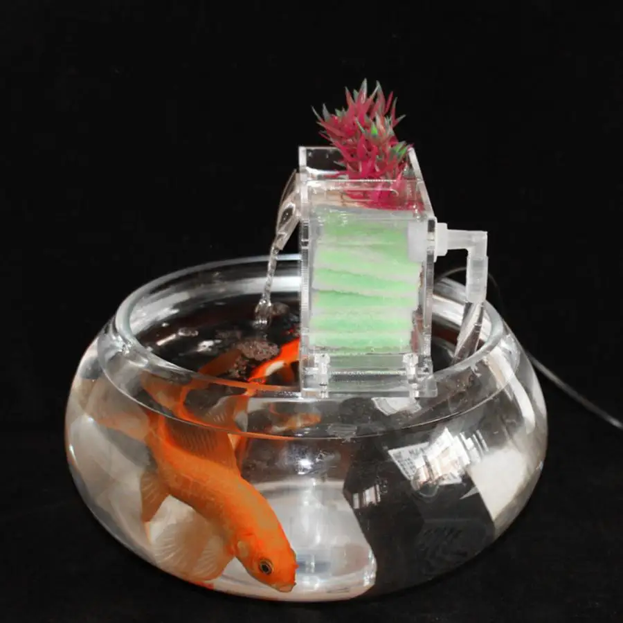 Стеклянный круглый аквариум акриловый фильтр для воды практичный насос для фильтрации воды в аквариуме аксессуары
