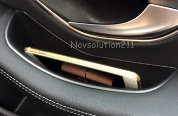 

Inner Rear Door Handle Storage Box Holder Container Tray 2pcs Styling For Mercedes Benz C Class W205 2014 2015 Left hand Drive