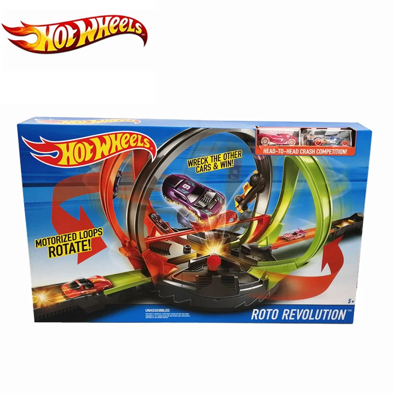 Игрушки серии Hot Wheels Roto Revolution Track, набор быстрых гоночных Металлических Машин, пластиковая безопасная игрушка, Карро де бринкедо FDF26