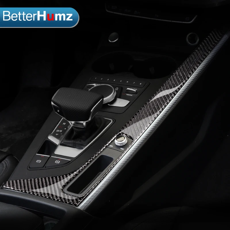 Us 20 25 19 Off Betterhumz Car Interior Accessories Carbon Fiber Gear Control Strips Cover Stickers Car For Audi A4 A5 2017 2018 Car Styling In Car