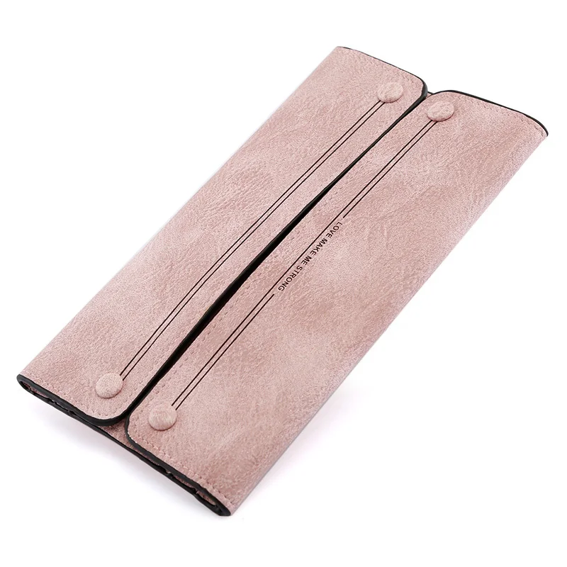 Three Fold Long font b Wallet b font Woman s Purse Button Clutch More Card Holder