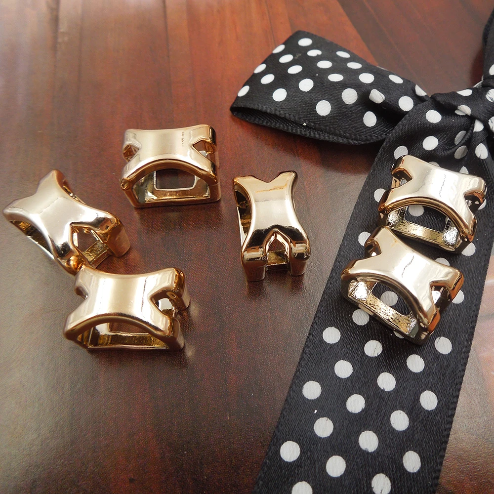 

16/12/11mm,30pcs uv plated rose gold no fade ribbon buckles acessories Invitation Ribbon Slider Headband Hair Clip DIY