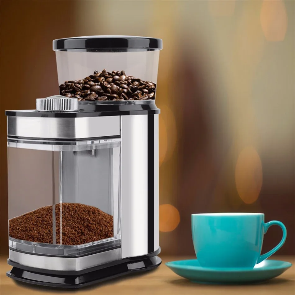 Electric Coffee Grinder Mill Herbs Nuts Salt Pepper Grinder Powerful Spice Seeds Manual Handmade Coffee Bean Home Kitchen Tool