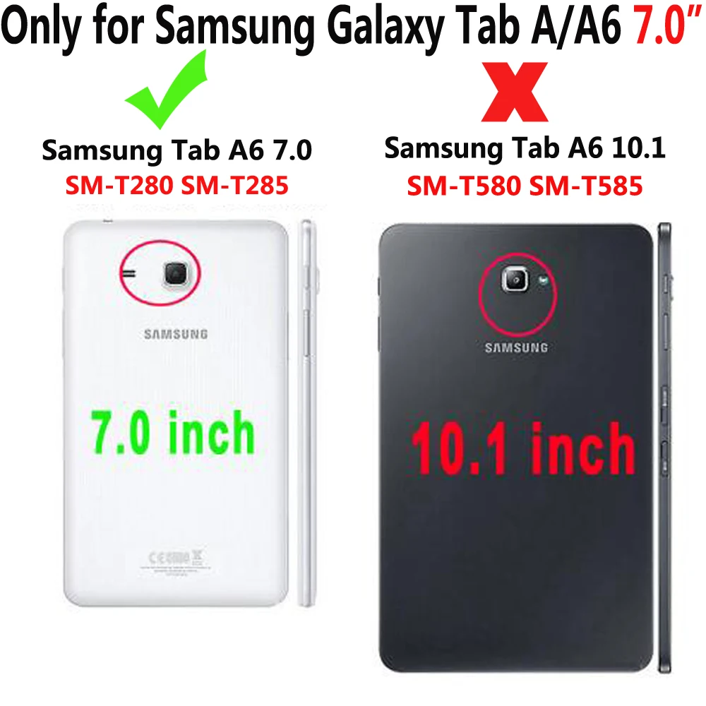 Гибридный армированный силиконовый чехол с подставкой для планшета Samsung Galaxy Tab A A6 7,0 дюйма 2016 дюйма T280 T285-1