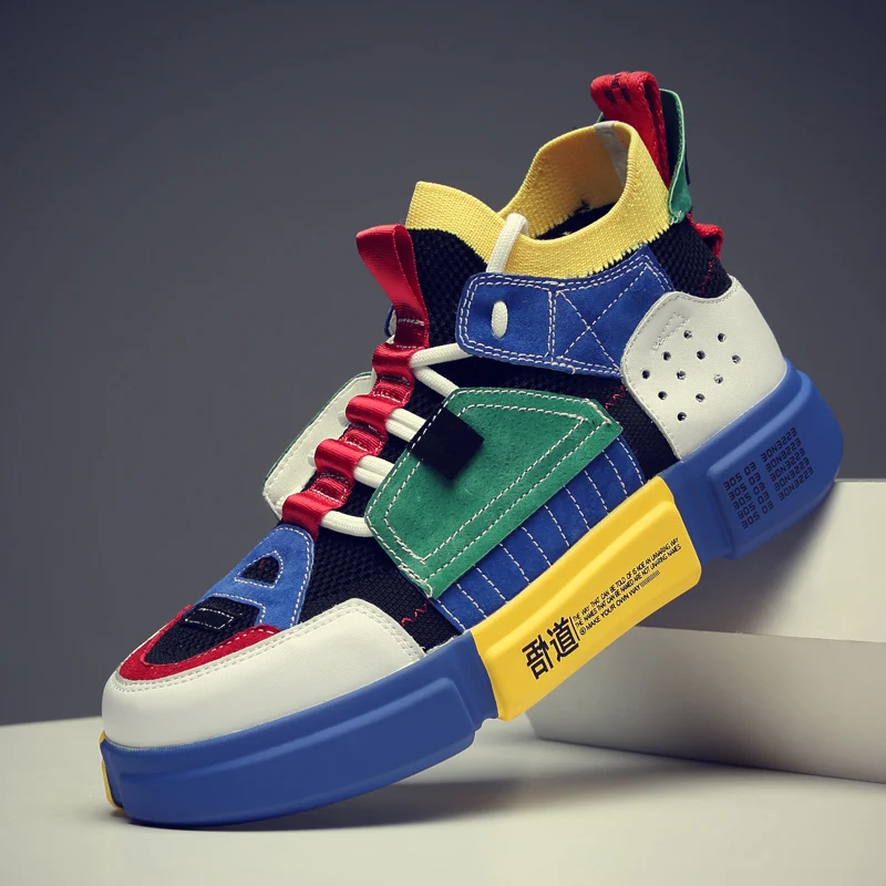 

Men Shoes 2018 Fashion Designer Socks Footwear Mix Color Men Casual Shoes Chaussure Homme Trainers Sneakers For Male Krasovki