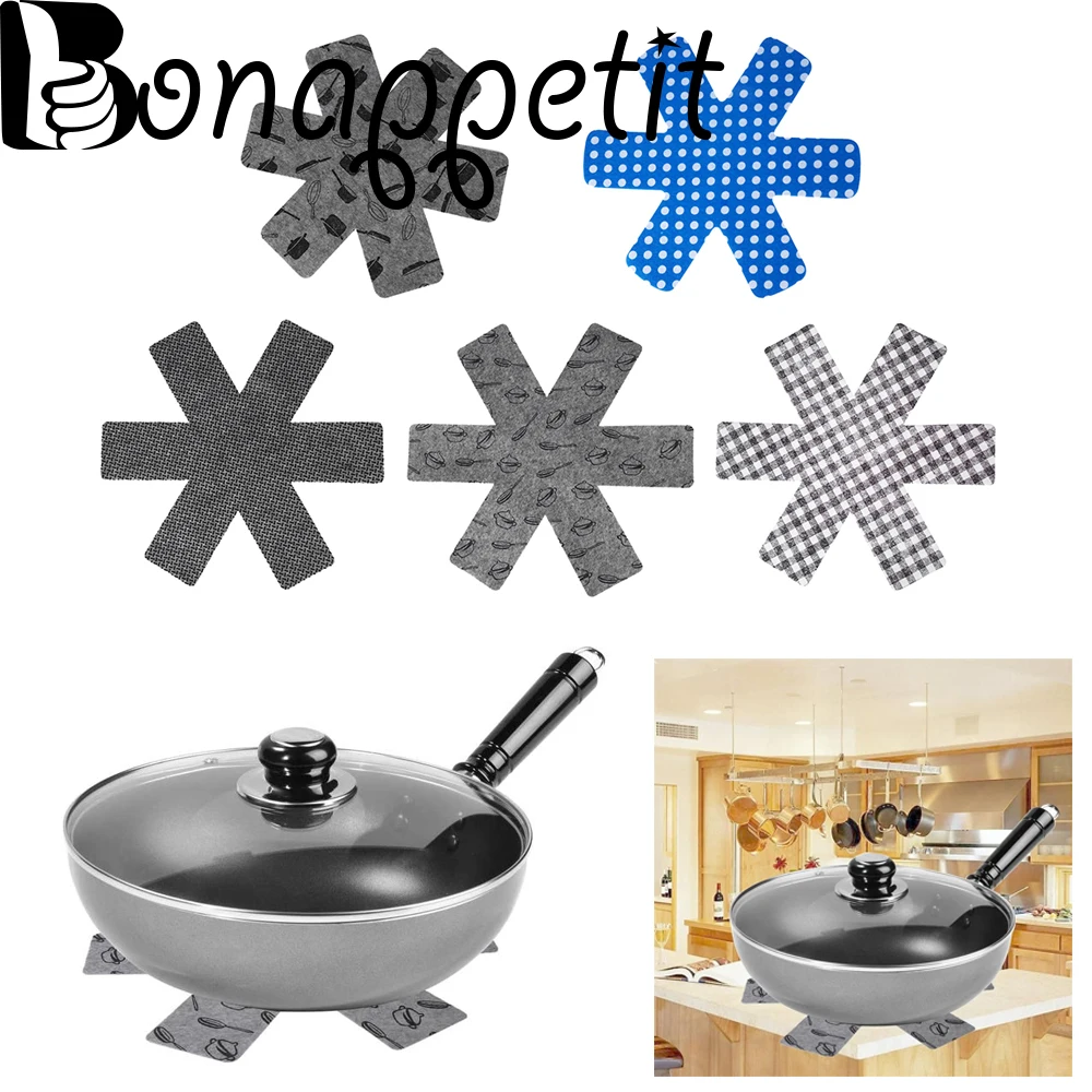 

1PC Durable 5 Patterns Non-woven Fabrics Pots Protectors Pans Separator Scratch-proof Table Place Mat Kitchen Tool