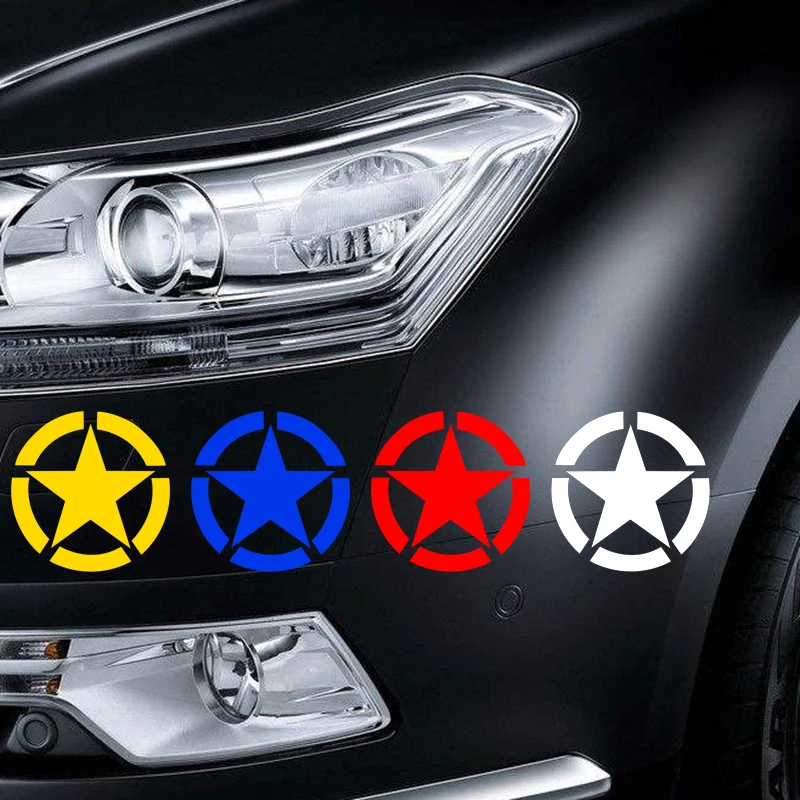 

11cm*11cm Star Pattern Fashion Vinyl Car-styling Decal Motorcycle Car Sticker Black/White