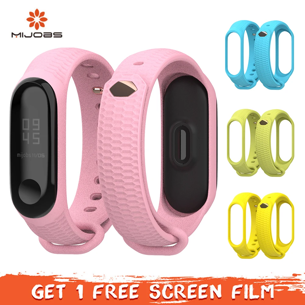 

Mijobs Mi Band 3 Strap Aurora Wrist strap for Xiaomi Mi band 3 Strap Silicone Mi Band 3 Bracelet Smart Watch Accessories Cor
