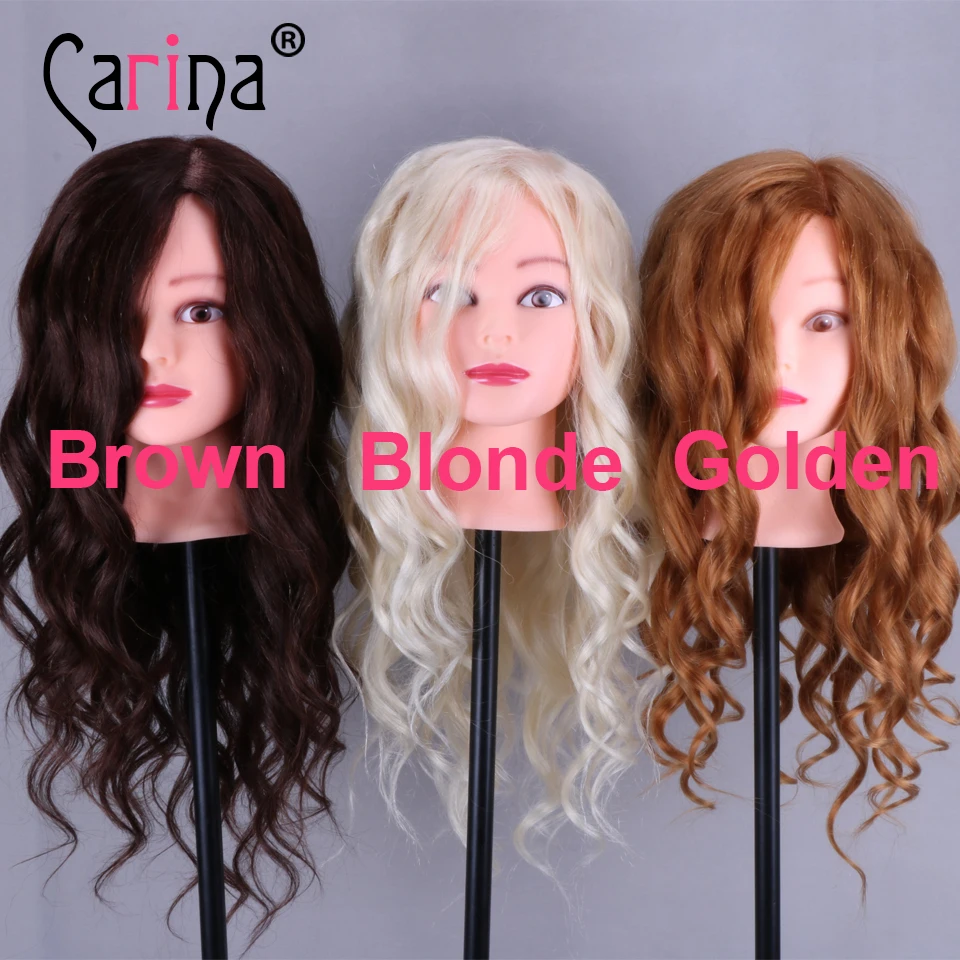 80 Real Hair Mannequin Head For Hairstyles Training Head