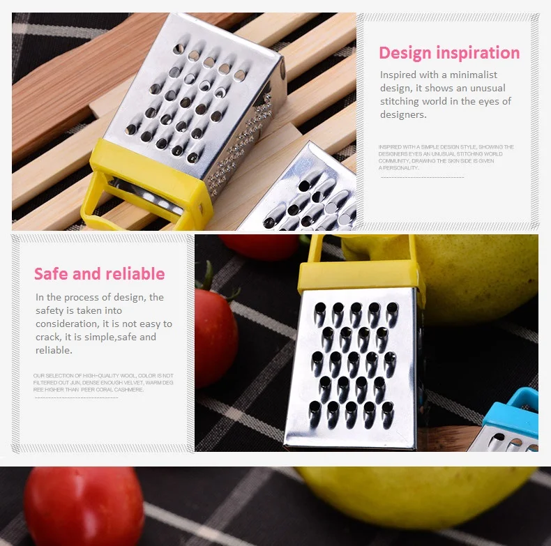 Мини из нержавеющей стали четырехсторонняя Терка измельчитель картофеля резак для редиски фарш имбирь для чеснока, кухонный инвентарь