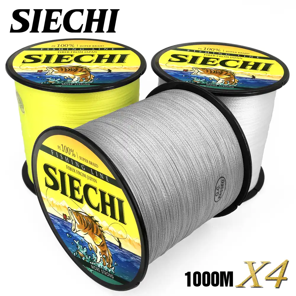 4 нити 1000 м SIECHI PE многоцветная плетеная рыболовная леска вплетения Улучшенный