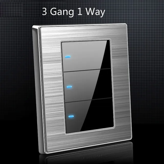1 2 3 Gang 1 2 Way Household Switch socket type 86 wall with led