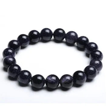 

10mm Natural Material Energy Stones Blue Aventurine Bracelets Round Beads Bangle For Pink Women Crystal Quartz Jewelry Love Gift