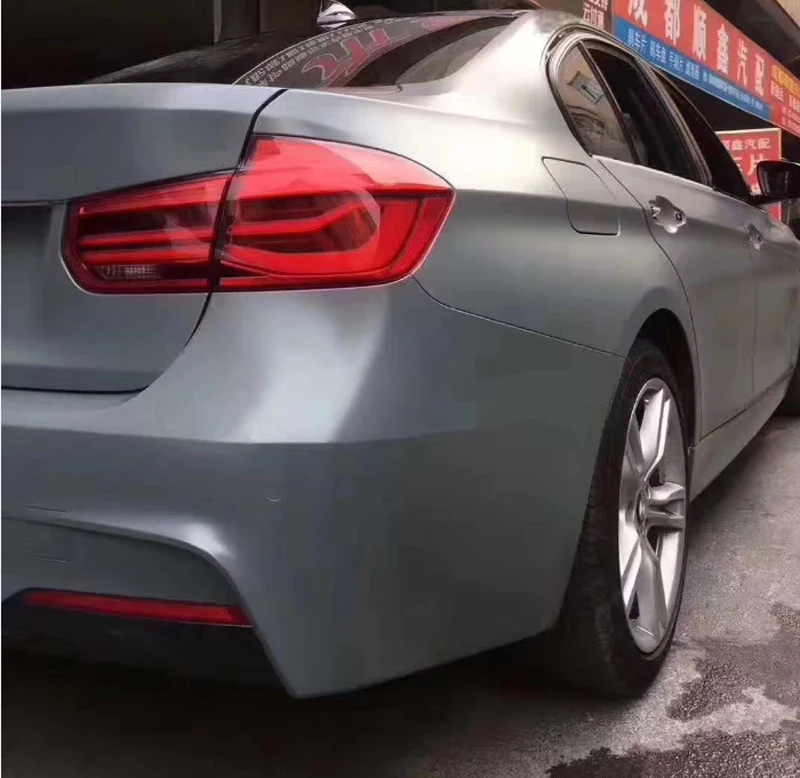 Satin Cement Grey Vinyl Film Wrap-3