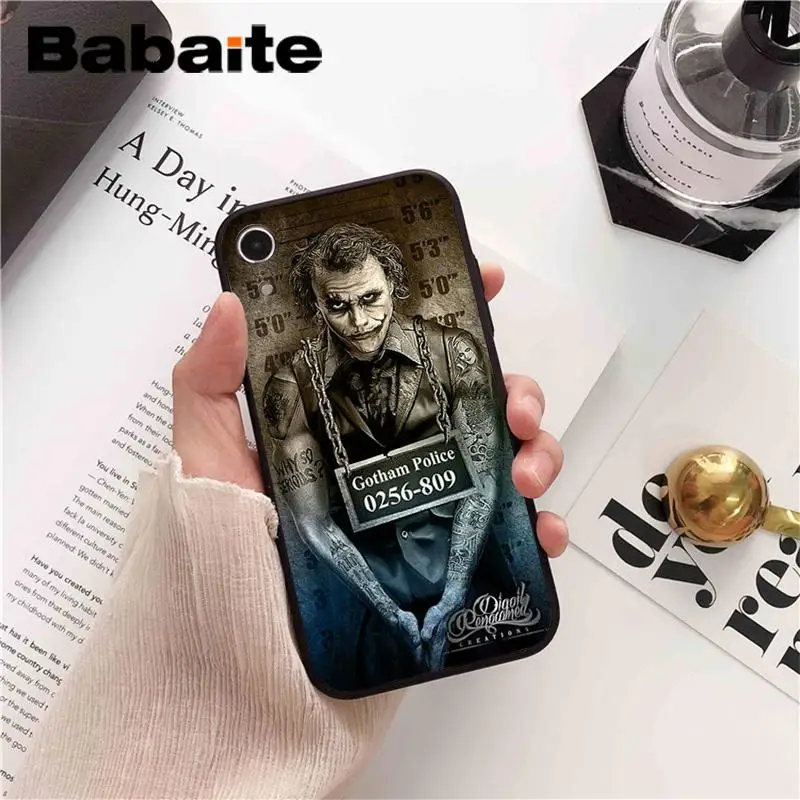 Babaite Бэтмен Джокер черный мягкий чехол для телефона iPhone 8 7 6 6S Plus 5 5S SE XR X XS MAX Coque Shell - Цвет: A4