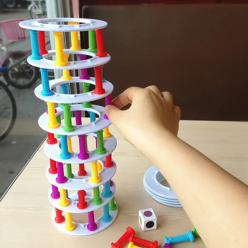 

1 Set Tower Collapse Board Games For Kids Crazy Column Boom Boom Family Game Children Birthday Party Supplies Kid Toys Best Gift